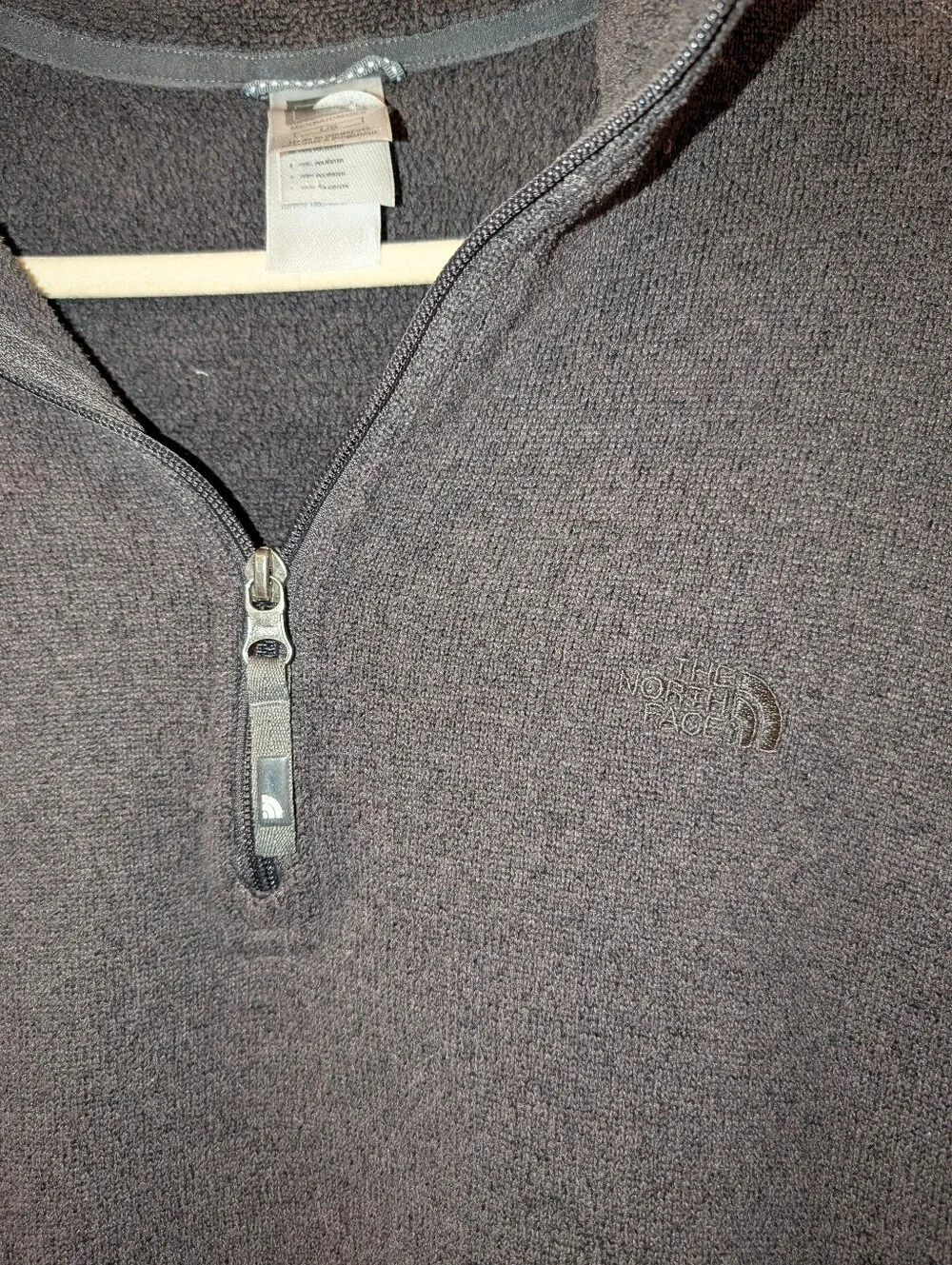 The North Face Men's Fleece 1/4 Zip Pullover Jacket Size L Charcoal Grey
